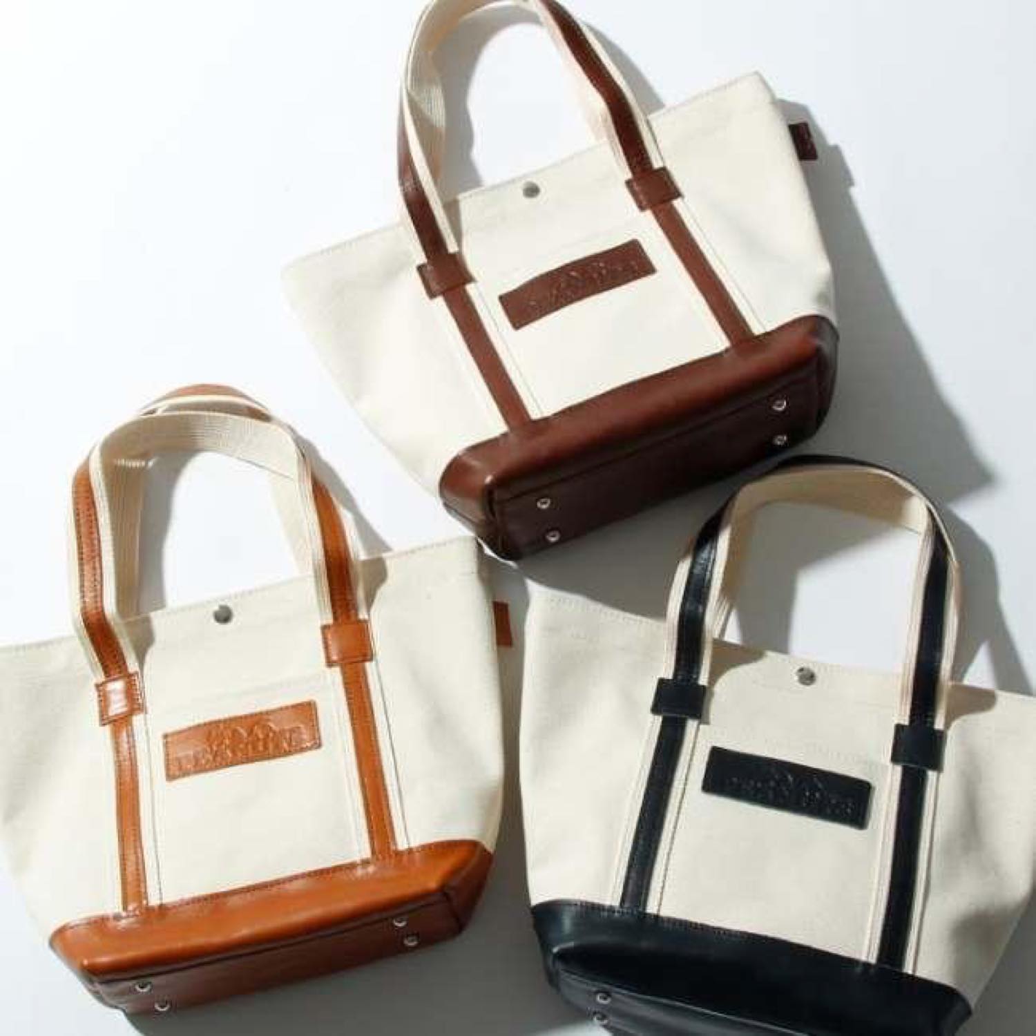 Snoopy Leather Collection/スヌーピー/レザー×キャンバストート M