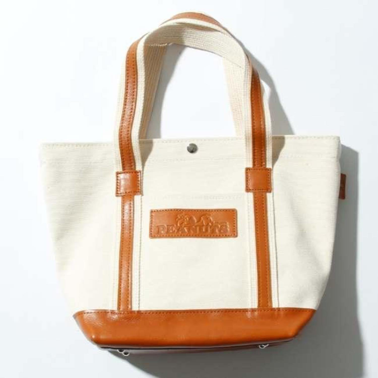 Snoopy Leather Collection/スヌーピー/レザー×キャンバストート M