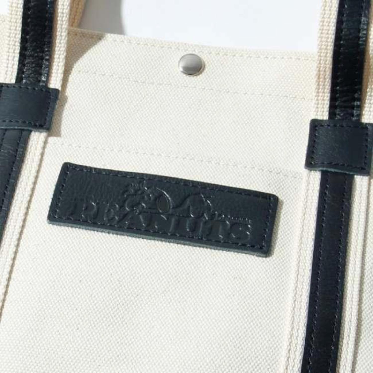 Snoopy Leather Collection/スヌーピー/レザー×キャンバストート M