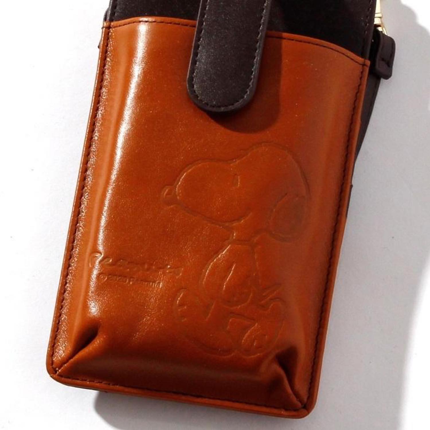 Snoopy Leather Collection/スヌーピー/財布機能付2wayショルダーバッグ/ウォーク