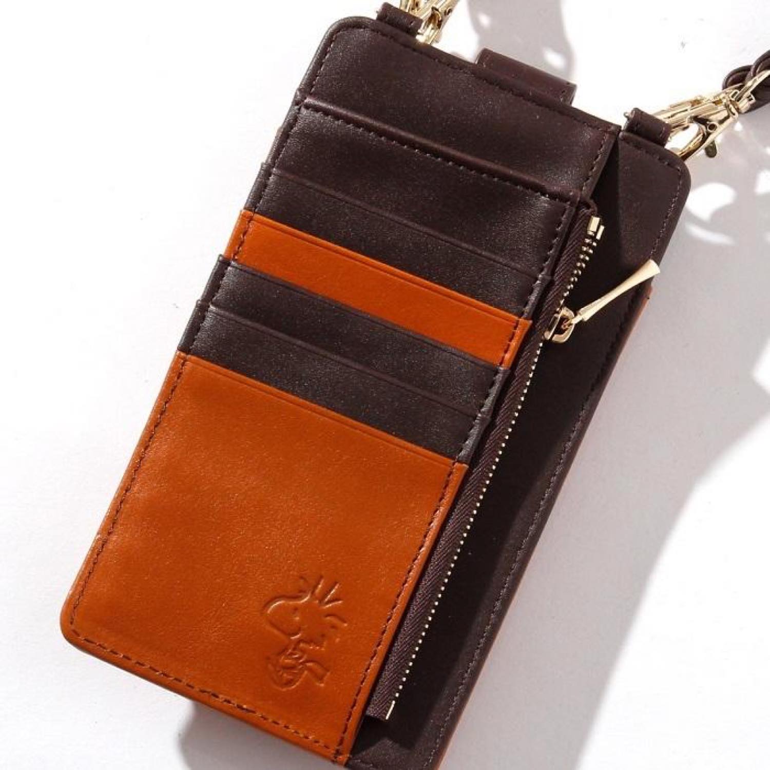 Snoopy Leather Collection/スヌーピー/財布機能付2wayショルダーバッグ/ウォーク