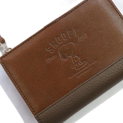 SNOOPY/スヌーピー/PEANUTS/ピーナッツ/蝶ネクタイ/外ＬＦ二つ折り財布/本革