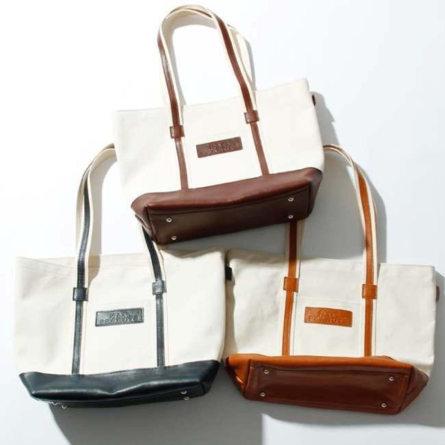 Snoopy Leather Collection/スヌーピー/レザー×キャンバストート　L