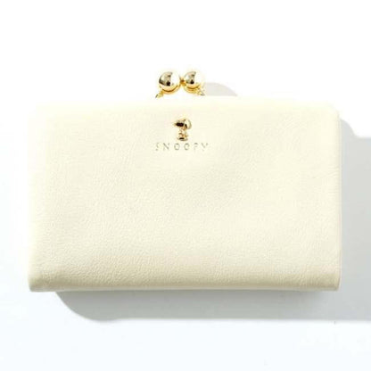 SNOOPY/スヌーピー/PEANUTS/ピーナッツ/スモーキーパステル/ がま口二つ折れ/本革