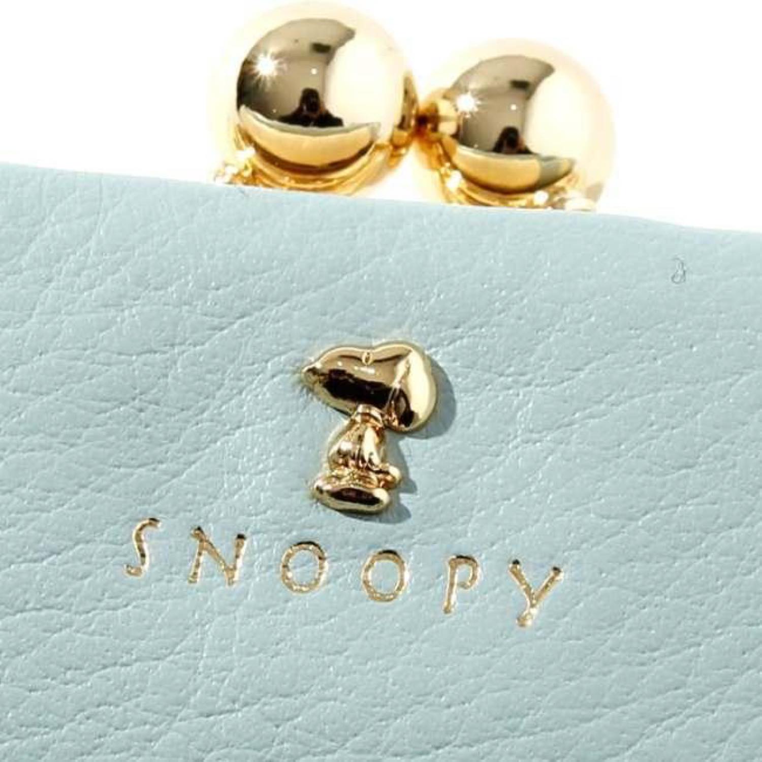 SNOOPY/スヌーピー/PEANUTS/ピーナッツ/スモーキーパステル/ がま口二つ折れ/本革