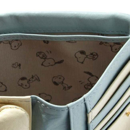 SNOOPY/スヌーピー/PEANUTS/ピーナッツ/スモーキーパステル/ がま口二つ折れ/本革