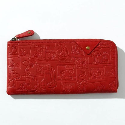 SNOOPY/スヌーピー/PEANUTS/ピーナッツ/XIコミック/スリムLF長財布/本革