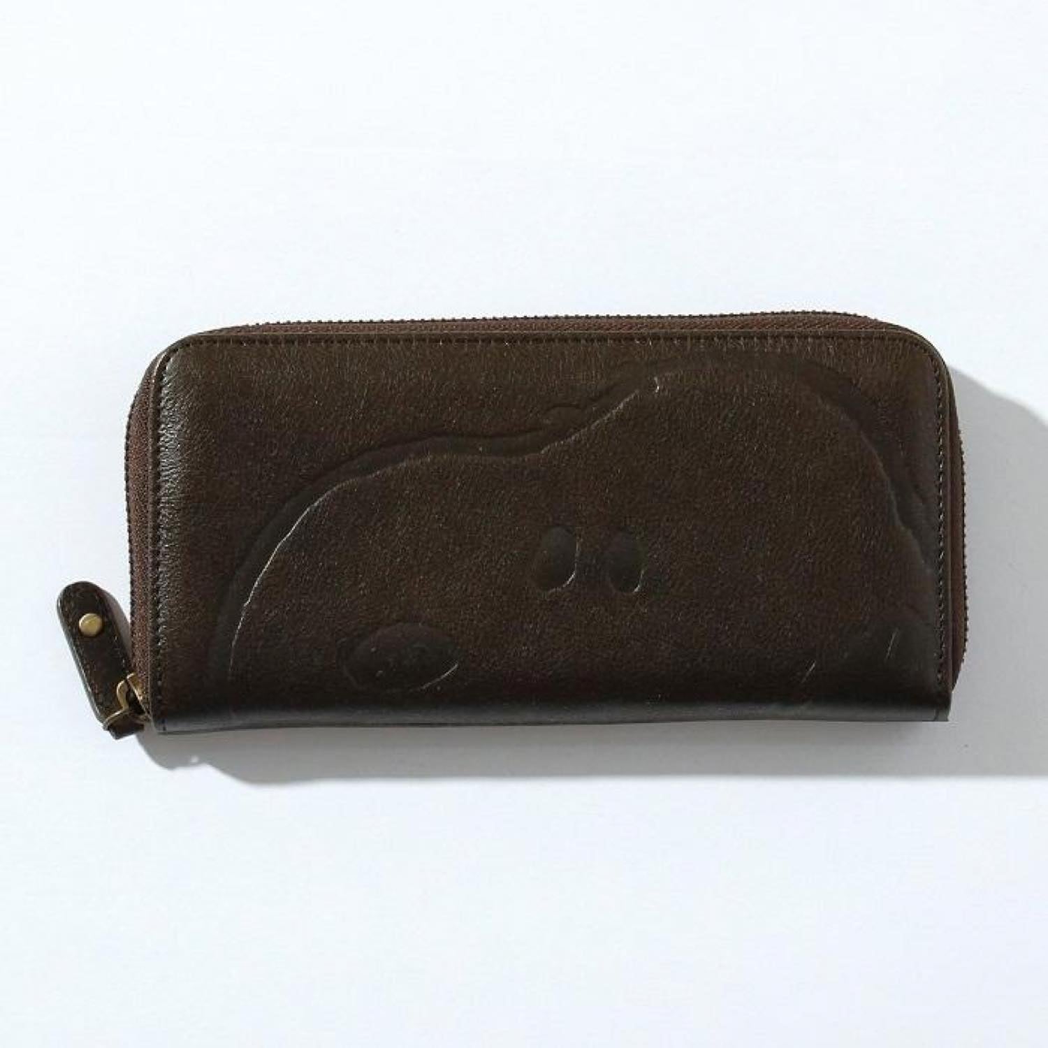SNOOPY/スヌーピー/PEANUTS/ピーナッツ/FACE/ラウンド財布/本革