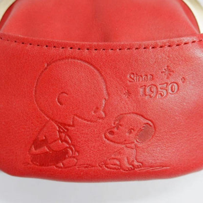 SNOOPY/スヌーピー/PEANUTS/ピーナッツ/70th/がま口　Ｍ/本革